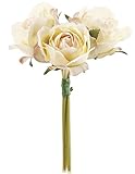 asca 造花 ローズブーケ (1束3本) 花径8cm アイボリーピンク A-32873-091P