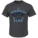 English Premiership Manchester City Football ClubメンズMan City SofthandロゴTシャツ、XL、チャコールヘザー
