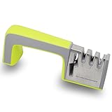 Seebo 包丁研ぎ器 ダイヤモンド砥石 4段階研ぎ 包丁 研ぎ器 セラミックロール　シャープナー　ステンレス鋼　ホーム　キッチン用　両刃包丁用 セラミックロッド付き