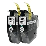 LC3111 【BK×2 ブラック2本セット】 対応機種: DCP-J987N DCP-J587N DCP-J982N-B/W DCP-J981N DCP-J978N-B/W DCP-J973N DCP-J972N DCP-J582N DCP-J577N DCP-J572N MFC-J903N MFC-J898N MFC-J893N MFC-J998DN/DWN MFC-J738DN/DWN ICチップ残量表示検知機能付き Mt.Smile製 ブラザー用 互換 インク カートリッジ【365日保証】サービス