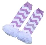 ガールズソックス、膝rukiwaベビーガールズフラワー付き脚ソフトWarmerソックス( D )