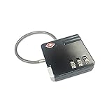 Generic TSAリセット可能3桁の組み合わせロック旅行ケーブルロック荷物ワイヤpadlock-black /シルバー CT0553013255