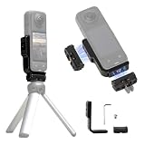 Insta360 X5/X4 縦横マウント X5/X4適応磁気マウント 磁気クイックリリースベース 拡張ブラケット縦横Lブラケット L型縦水平 X5/X4 用スポーツカメラアクセサリー 1/4ネジ付き 1/4ネジ穴 三脚用金属製折りたたみ式
