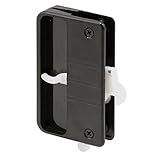 Slide-Co 12324 Screen Door Latch and Pull with Security Lock, Black Plastic [並行輸入品]