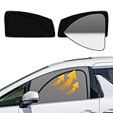 【ハンドルカバー付き】2in1一体式 トヨタ アルファード ヴェルファイア 30系 前期/後期 着脱簡単 サンシェード メッシュカーテン マグネット式 換気 H27.1-R5.6 遮光 サイド用 運転席 助手席 日除け 2枚