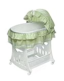 Badger Basket Company Portable Bassinet 'N Cradle with Toybox Base, Sage Waffle Ruffled by Badger Ba