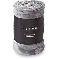 mofua(モフア) 毛布 ダブル ふんわりあったか 静電気防止加工 マイクロファイバー 1年間品質保証 洗える 180×200cm グレー 50000313