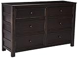 Ashley jaysomコレクションb521 – 21 56 " 6-drawer Youth Dresser with Lined Top Drawers Distressed Rubbed on