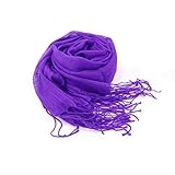 全16色 日替わりコーデに さらさらカラーストール 夏の必需品 (14,パープル )
