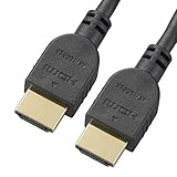 オーム電機 HDMIケーブル 4Kプレミアム 1.5m やわらかスリムタイプ VIS-C15PS-K 05-0552 OHM