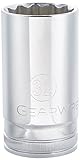 GearWrench 80827 1/2-Inch Drive 12 Point Deep Socket 32mm [並行輸入品]
