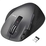 エレコム マウス ワイヤレス (レシーバー付属) Lサイズ 8ボタン レーザー 握りの極み ブラック M-XGL20DLXBK
