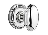 Nostalgic Warehouse Rope Rosette with Homestead Knob Mortise - 2.25 Bright Chrome [並行輸入品]