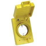 Woodhead 6902 Watertite Flip Lid Receptacle Replacement Cover, Single, Fits All 30A Locking 2-Hole C