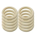 Lovoski DIY素材　木製　リング　ネックレス作り　ブレスレット　工芸品　装飾品　35/65mm選択可 - ナチュラル(20個入り), 35mm