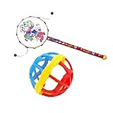 Fitnessボール3 – 6-12ヶ月ベビーTeether Rattle教育玩具ランダム色