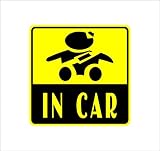 ノーブランド 黄 赤ちゃん IN CAR 自動車用 ステッカー 赤ちゃんが乗ってます シール