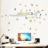 Amaonm? Butterflies Fluttering Living Room Tv Wall Stickers Bedroom Bedside Wall Kitchen Bathroom Gl