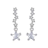 Silver Shoppee Silver Plated Jhumki Earrings for Women (White) (SSER1462)