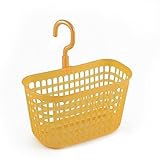 uxcell 水切り シンク 収納バスケット ホーム バスルーム プラスチック コーナー 壁掛け オレンジ