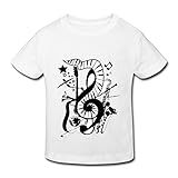 星 ２～６歳子供 男女兼用 半袖 ティー Tシャツ バンド 音楽 楽器 コンサート White 5-6 Toddler
