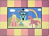 Joy Carpets Kid Essentials Active Play & Juvenile Lil' Princess Rug Multicolored 7'8 x 10'9 [並行輸入品]