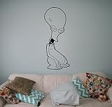 American Dad Roger壁デカール取り外しエイリアンビニールステッカーホームアートCartoons内部装飾子供キッズ部屋家庭用品7 ( AMD )