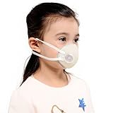 KANJEKANLE 再使用可能抗菌防塵通気性のある洗濯可能 　運動マスク　銀繊維　レスピレータバルブ付く,子供向け（３－６歳）ブルー（青）