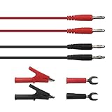 B Baosity ワニ口クリップ　クランプ　6mm 　Uタイプ　4mm　バナナ→バナナプラグ　テストリード　耐久性　高品質