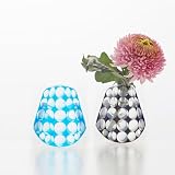 D-BROS公式 FLOWER VASE フラワーベース 【ショートサイズブルー＆ブラック BB/S】ビニール製の花瓶