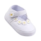 Zhengpin 幼児赤ちゃん幼児の女の子花 PU レザー柔らかいソールの靴 (13(9-12 Months), ホワイト)