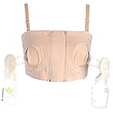 KINGZUO ハンズフリーさく乳ブラ高品質授乳時期に適しているブラ　電動さく乳器使用時に両手が自由になり、他の事ができるようになるブラジャー　　さく乳中に両手が自由になるさく乳専用ブラ(M Lサイズ