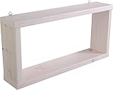 ウォールシェルフ 手作り 天然木 壁掛け棚 棚 壁掛けボックス棚 幅45cmX奥行9cm (ホワイト色)