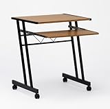 スライダー付き　パソコンデスク　ブラウン　62cm幅　Z型フレーム　エコノミーモデル