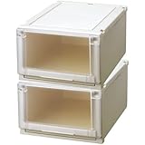 Fits フィッツユニットケース【まとめ買いお得セット】 4025 (幅40cmx奥行55x高さ25cm) カプチーノ 【2個セット】