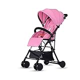 (newjp) b型ベビーカー 軽量4.1kg ハイシート コンパクト 片手開閉タイプ (ピンク)