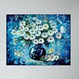 Unframed Daisy Flower DIY Paint By Numbers Oil Painting On Canva Home Wall Decor