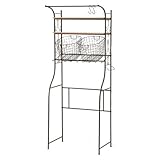 アイアンマルチ洗濯機ラック　ブラウン　(Ｓフック2個カゴ2個付き）ＳＩｓｉｂｒ03004090ｍｃｃ