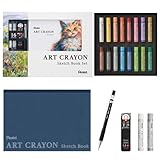 ぺんてる クレヨン アートクレヨン 16色セット 単色ホワイト/グレー シャープ・替芯 セット スケッチブック/描き方ガイド付き PTAC-16ST1