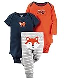 カーターズ Carter's ボディスーツ ＆ パンツ 3点セット 3-Piece Little Character Set 6M (61-67cm) [並行輸入品]