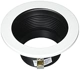 NICOR Lighting 19501 4-Inch Baffle with White Ring, Black [並行輸入品]