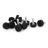 uxcell レベリングフット　家具アジャスター　丸い　プラスチックベース　 8x30x40mm　12個