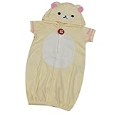 リラックマ Rilakkuma フード付き ロンパース 変身なりきり パイル素材 ドレスカバーオール rkm-02 50-70cm コリラックマ