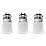 Glo-shine pack of 3 E26 to E26 Extender Adapter - E26 Edison Screw to E26 Edison Screw Lamp Bulb Soc