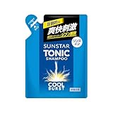 サンスター トニックシャンプーCOOL BURST リンスインシャンプー シトラスハーブ 340mL×1 詰め替え 〔爽快頭皮ケア〕 ノンシリコン処方