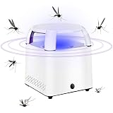 SAREYFLY 蚊取り器 UV光源吸引式捕蚊器 USB給電 LED蚊ランプ 超静音 無放射 無害 ベビー/妊婦にも安全 吸込み式 薬剤不要 台所 居間 寝室 オフィス 省エネ (白い)