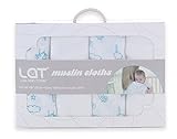 LAT(リー·アンド·タウン)ガーゼおむつ　おしめ　ベビー モスリン 布　Baby muslin cloths 多機能 コットン100%　4セット　70cm x 70cm