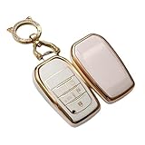 ZANEKO アルファード キーケース適合トヨタ アルファード30系後期 前期 キーカバー (ホワイト)