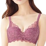 [チャーメイクボディ] anan掲載モデル ブラジャー (単品) 脇高 ノンワイヤー ふわっとスリムブラ (ベリーピンク, L)