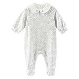 ベビー服 長袖ロンパース カバーオール オールインワン コットン バラ柄 春 秋 カジュアル 遊び お出かけ プレゼント 女の子 ユニセックス 赤ちゃん (73(6~9ヶ月), 写真色)